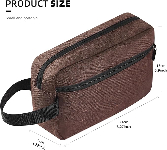 Travel Toiletry bag Toiletry bag for women men Hanging toiletry bag Cosmetic bag Travel accessories for Women Men (Brown)
