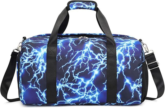 Sport Bag for Boy Duffle Gym Bag Overnight Travel Weekender Sleepover Bags With Shoe Compartments and Wet Pocket Carry On Bag