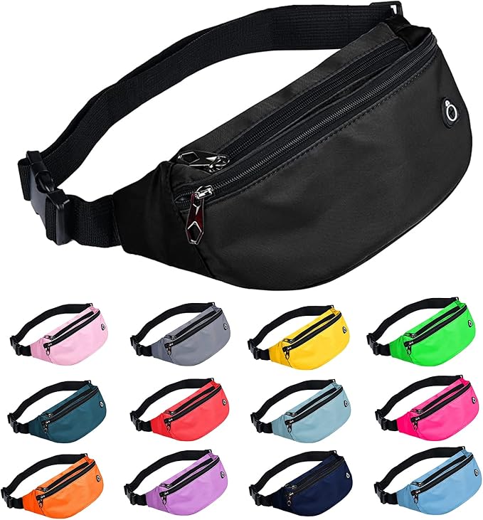 Fanny Pack for Men Women, Waterproof Sports Waist Bag Pack, Belt Bag for Travel Hiking Running