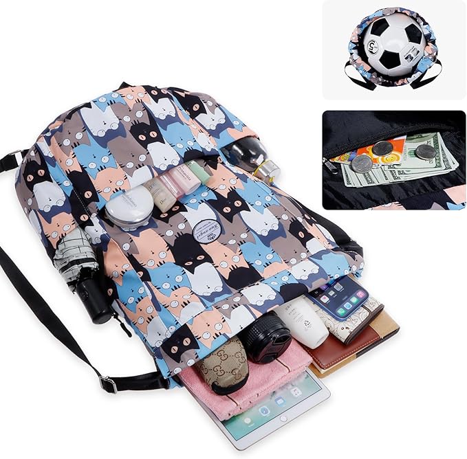 HUA ANGEL Floral Print Drawstring Bag - Lightweight Waterproof Cinch Sackpack with Side Pocket for Men & Women Travel Gym Bag