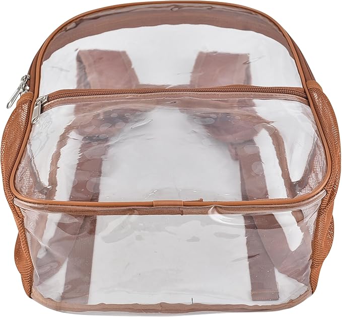 USPECLARE Clear Backpack for Stadium Approved 12×6×12, Water proof Clear Bag for Stadium Events and Concert Work Sport Event
