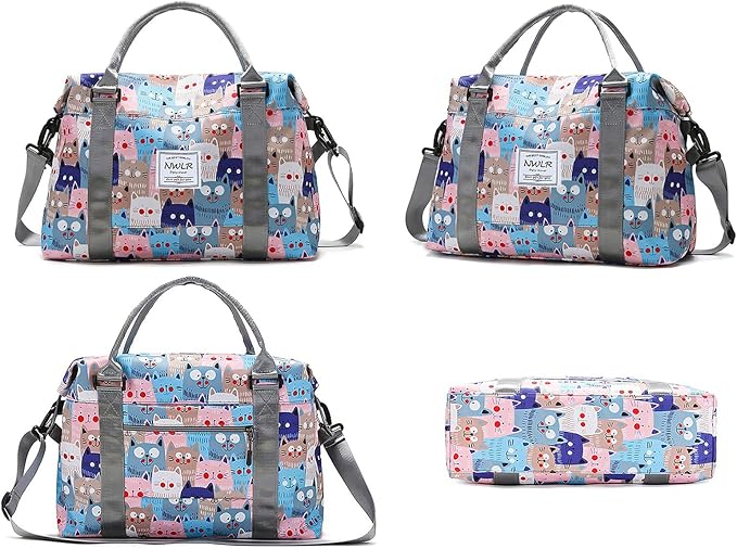 Travel Duffle Bag Weekender Overnight Bag Gym Tote with Dry and Wet Separated Pocket for Women Girls Shoulder Workout Duffel Bag Water Resistant (cute panda)
