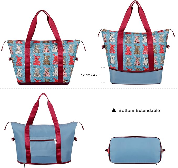 Womens Travel Duffel Bag Lightweight Sport Gym Bag Waterproof Weekender Overnight Bag with Wet and Dry Separation Pocket for Gym Training Yoga Fitness Swimming