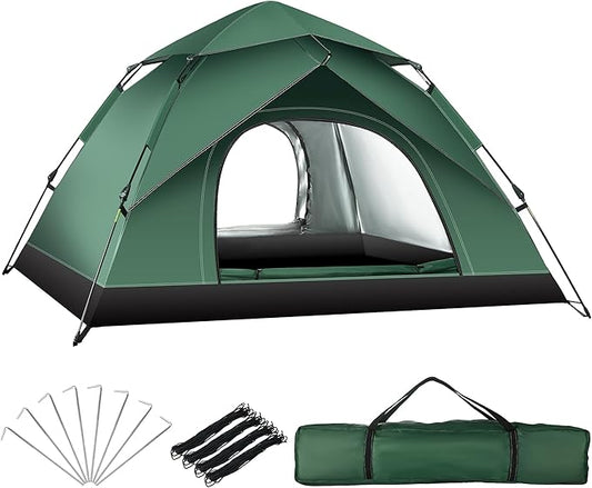 Tents for Camping, 1/2 Person Instant Pop Up Dome Family Camping Tent, Waterproof Windproof 60s Automatic Setup Portable Outdoor Tent for Camping, Backpacking, Hiking, Backyard, Festivals