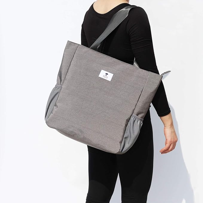 ESVAN Original Floral Water Resistant Large Tote Bag Shoulder Bag for Gym Beach Travel Daily Bags Upgraded