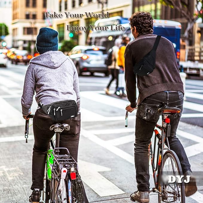 Fanny Pack for Men&Women Waterproof Waist Pack Bag Hip Bum Bag with Rain Cover Adjustable Strap for Sports Outdoors Workout Running Traveling Hiking Cycling Dog Walking Casual Fishing