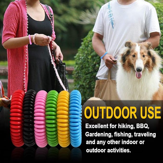 Mosquito Bracelets, 30 Pack Individually Wrapped, DEET Free, Natural and Waterproof Band