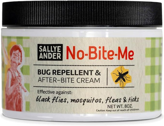 SALLYEANDER No Bite Me All-Natural Bug & Insect Repellent - Anti Itch Cream - 8 oz - Safe for Kids and Infants - Repels Mosquitoes, Black Flies, Fleas, and Ticks