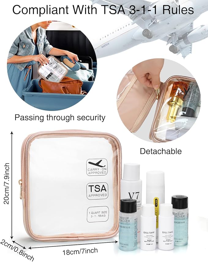 Hanging Toiletry Bag for Women with Tsa Approved Toiletry Bag, Travel Foldable Toiletries Bag, Roll up Cosmetics Jewelry Toiletry Bag, Water Resistant Makeup Organizer