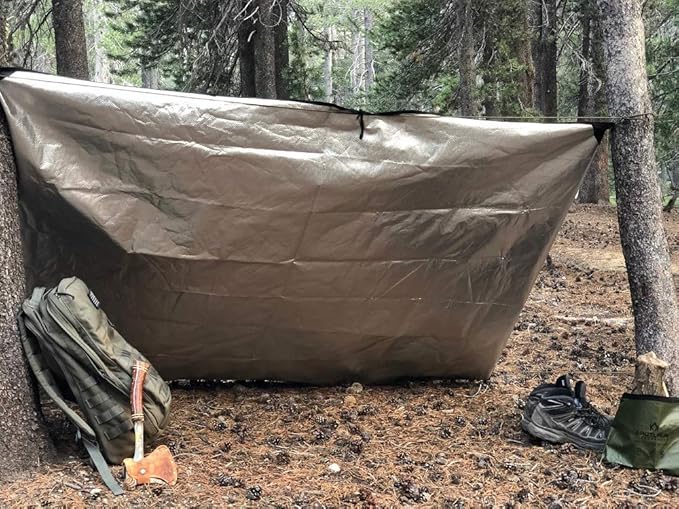 Arcturus Insulated Tarp, Reusable Heavy Duty Thermal Survival Blanket – 60x82in, Reflects 90% Body Heat, Waterproof, Windproof, 3-Layer Design, Reinforced Grommets, Woodland Camo