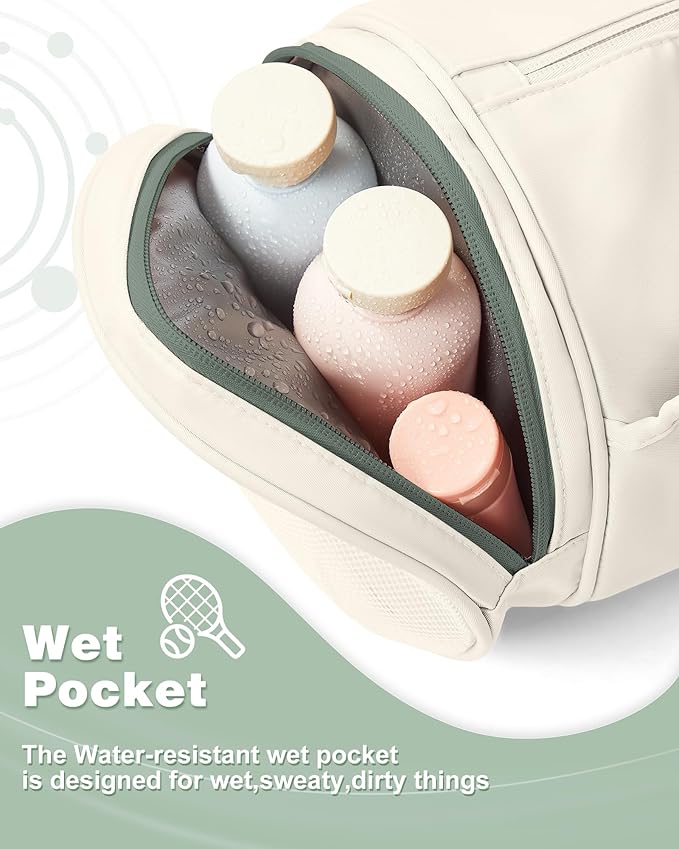 Small Gym Bag for Women Waterproof Workout Bag Mini Duffle Bag Womens Spotrs Gym Bags Small Travel Duffel Bag with Wet Pocket Carry on Weekender Bags for Dance Swimming,Gym,Yoga,Fitness Beige Green