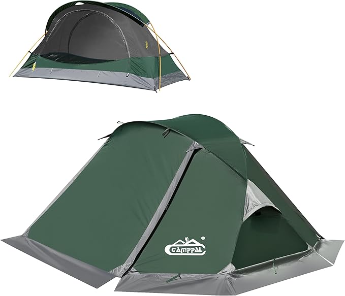 1 Person Backpacking Tent, Waterproof 4 Season Tent, Lightweight Cold Weather Tent Easy Setup for Winter Hiking, Camping, Hunting