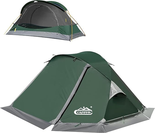 1 Person Backpacking Tent, Waterproof 4 Season Tent, Lightweight Cold Weather Tent Easy Setup for Winter Hiking, Camping, Hunting