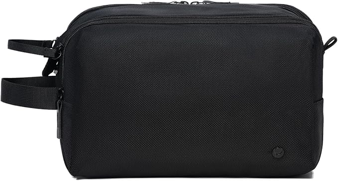 Purevave Large Compact Mens Toiletry Travel Bag Hanging, Mens Dopp Kit for Travel Waterproof, Wash Pouch Black