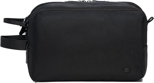 Purevave Large Compact Mens Toiletry Travel Bag Hanging, Mens Dopp Kit for Travel Waterproof, Wash Pouch Black