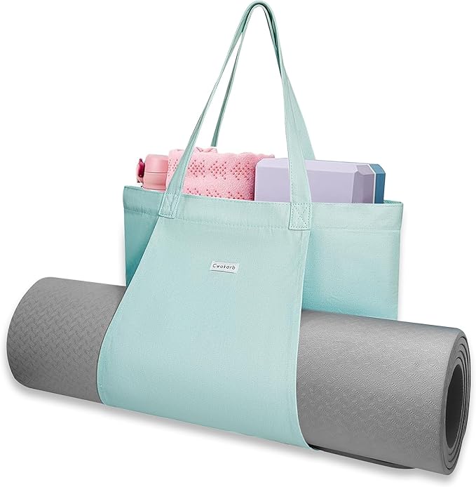 Yoga Bags for Women with Yoga Mats Bags Carrier Carryall Canvas Tote for Pilates Shoulder for Travel Office Beach Workout