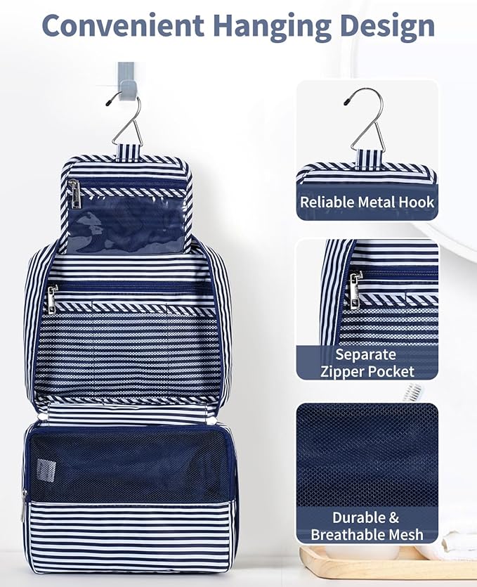 Narwey Hanging Travel Toiletry Bag Cosmetic Make up Organizer for Women and Girls Waterproof