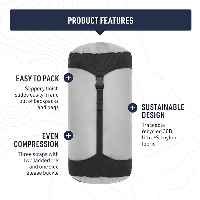 Sea to Summit Ultra-SIL Compression Sack, Ultralight Outdoor and Travel Storage