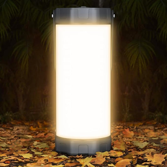 Glocusent Camping Lantern Rechargeable, Up to 80Hrs, 5000mAh 106 LED Lantern with 5 Brightness 3 Modes & SOS, IP68 Waterproof, Max 1200LM, Camping Light for Power Outages Hiking Emergency Hurricane
