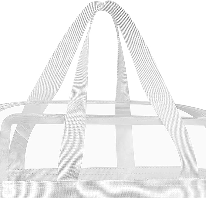 USPECLARE Clear Tote Stadium Approved, Security Travel & Gym Clear Bag for Work Sports Games Concerts