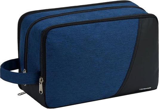 Vorspack Large Travel Toiletry Bag - Water Resistant Toiletry Bag for Men Dopp Kit for Bathroom Toiletries Accessories Gifts - Navy Blue