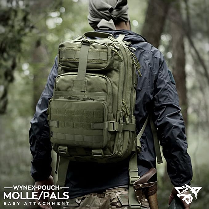 WYNEX Tactical Admin Molle Pouch, Medical EDC EMT Utility Bag Shell Design Attachment Pouches 1000D Nylon Hiking Belt Bags