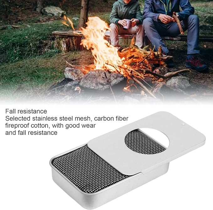 Single Stove Outdoor Alcohol Stove, Portable Camping Alcohol Fuel Stove,Stainless Steel, Backpacking Hiking Mini Lightweight Efficient Alcohol Stove,0.95oz