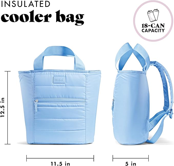 Fit & Fresh Carefree Cooler Collection – Insulated, Leakproof, Water-Resistant Tote & Mini Sling Bag for Summer Pool & Travel