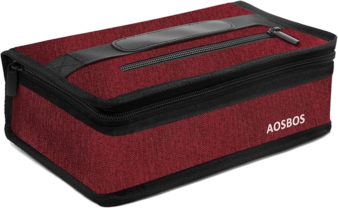 Aosbos Insulated Compact Mini Soft Lunch Cooler Thermal Lunch Pail Reusable Snack Bags for Work Travel