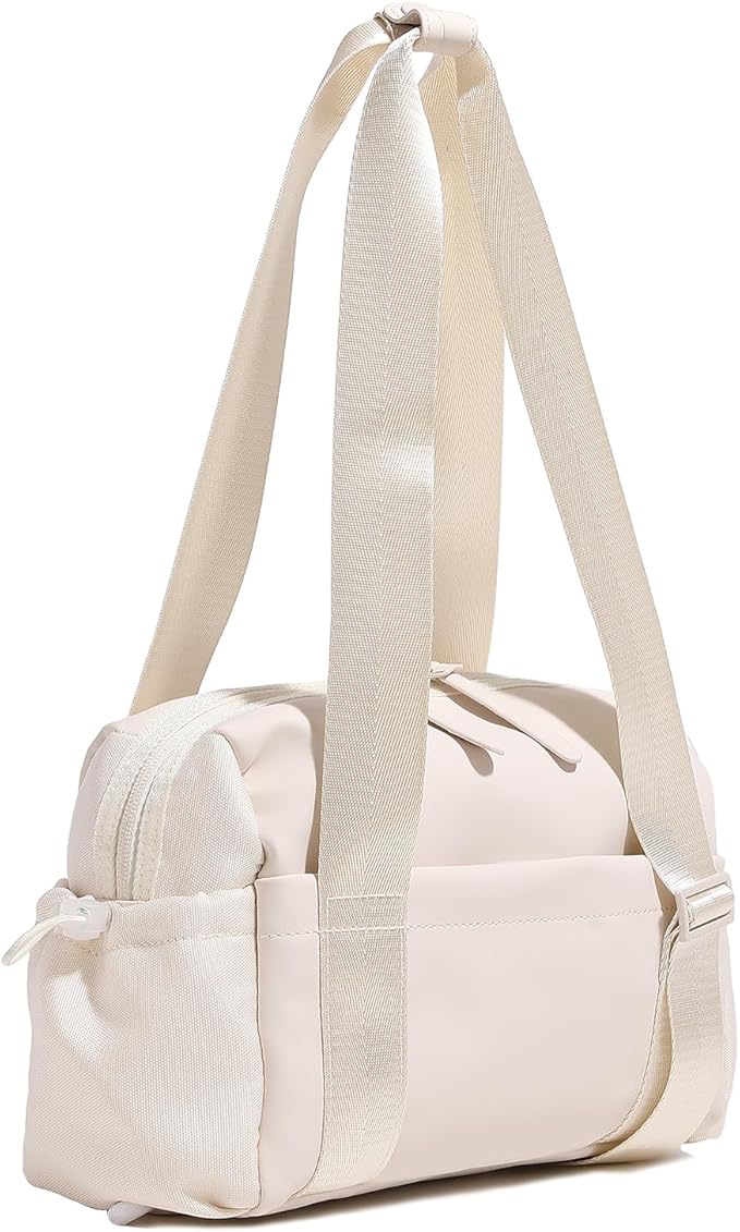 Mini Gym Bag for Women & Girls with Wet Compartment Small Gym Tote Bag Waterproof Travel Duffle Bag Cute Workout Sports Bag, Beige