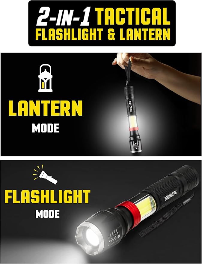 Flashlights Headlamp Lantern 3-Piece Set, Flashlight + Head Lamp + Camping Lantern Battery Powered LED High Lumens Camping Lights flashlights for Emergencies