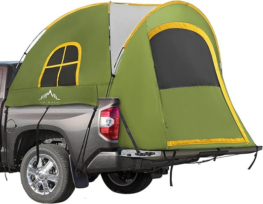 Pickup Truck Tent, Waterproof PU2000mm Double Layer for 6.5 FT Truck Bed, Portable Bed Tent for Camping, Green