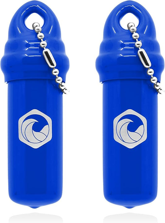 Floating Keychain (2 pack) with Waterproof Safety Container Boat Key Float - Pontoon, Fishing Accessories key holder