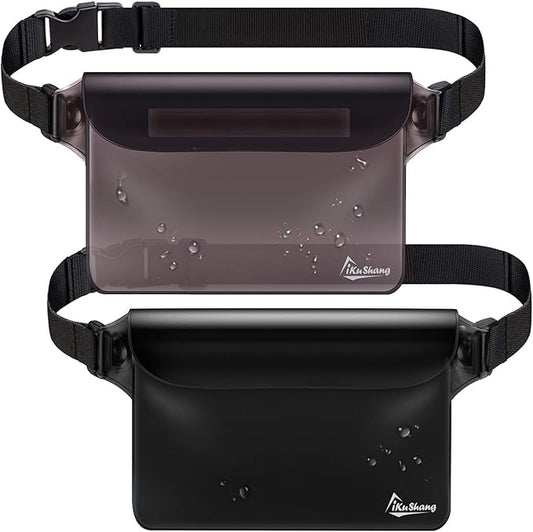 Waterproof Fanny Pack, Waterproof Pouch for Phone Passport Wallet Purse for Swimming Boating Fishing Diving Beach