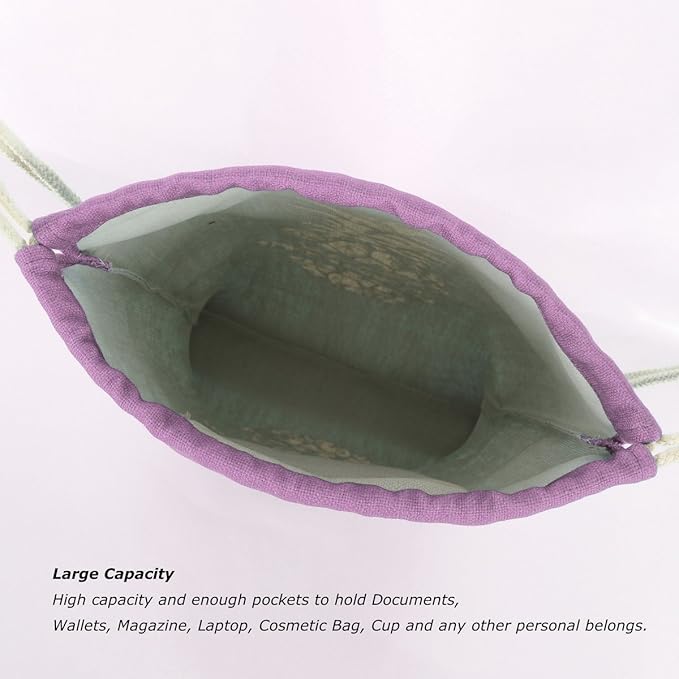 Drawstring Backpack Pineapple Style String Bag Canvas Beach Sport Daypack