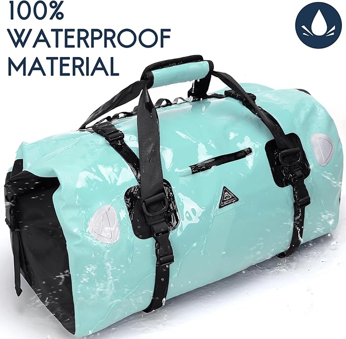 Haimont Waterproof Duffel Bag Roll-top Dry Duffel Bag with Quick-fixed Straps for Motorcycling, Rafting, Boating, SUP, Kayaking, Travel, 50L/70L