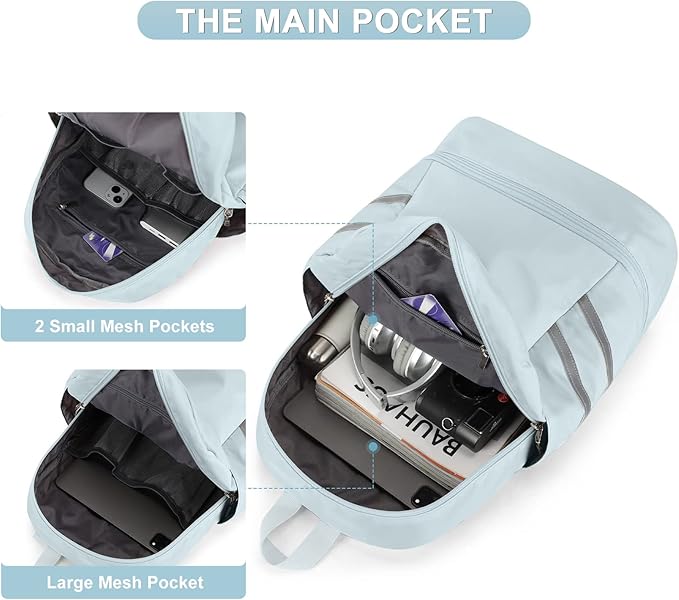 Coofay Small Gym Bag for Women - Waterproof, Lightweight, Sports Backpack with Shoe Compartment