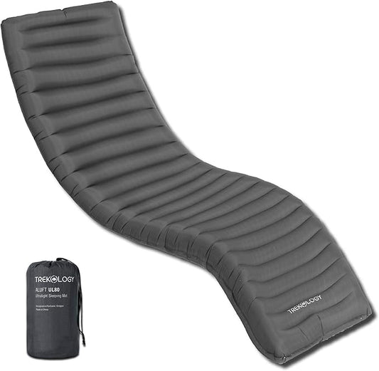 TREKOLOGY UL80 Ultralight Inflatable Backpacking Sleeping Pad for Camping