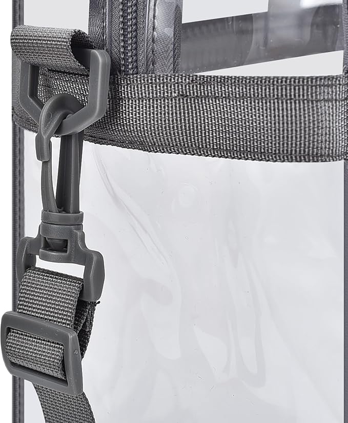 USPECLARE Clear Tote Stadium Approved, Security Travel & Gym Clear Bag for Work Sports Games Concerts