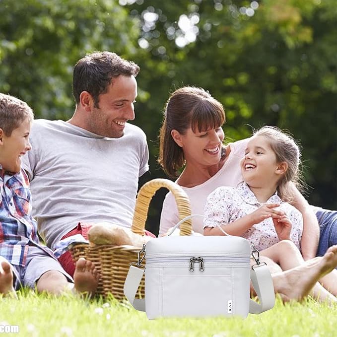 NOL Natural Organic Lifestyle Insulated Lunch Bags for Women Cooler Bag Lightweight Nylon Waterproof Lunch Box For Work