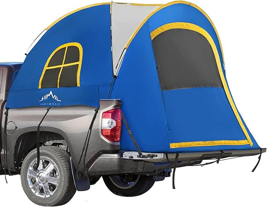 Pickup Truck Tent, Waterproof PU2000mm Double Layer for 5.5-6.0 FT Truck Bed, Portable Bed Tent for Camping, Blue