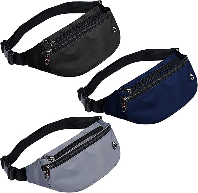 Fanny Pack for Men Women, Waterproof Sports Waist Bag Pack, Belt Bag for Travel Hiking Running