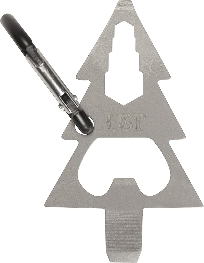 UST Tool-a-Long Multi-Tool Carabiners with Durable, Compact Stainless Steel Construction for Hiking, Kayaking, Camping, Travel and Outdoor Survival