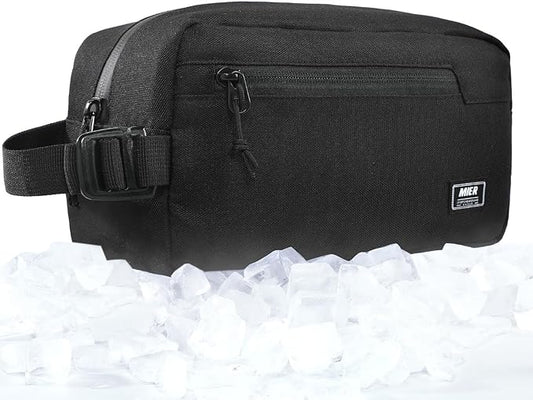 MIER Freezable Snack Bags Small Frozen Mini Cooler Lunch Bag Freezer Insulated Pouch for Kids Adults Work School Travel On-the-go, Black