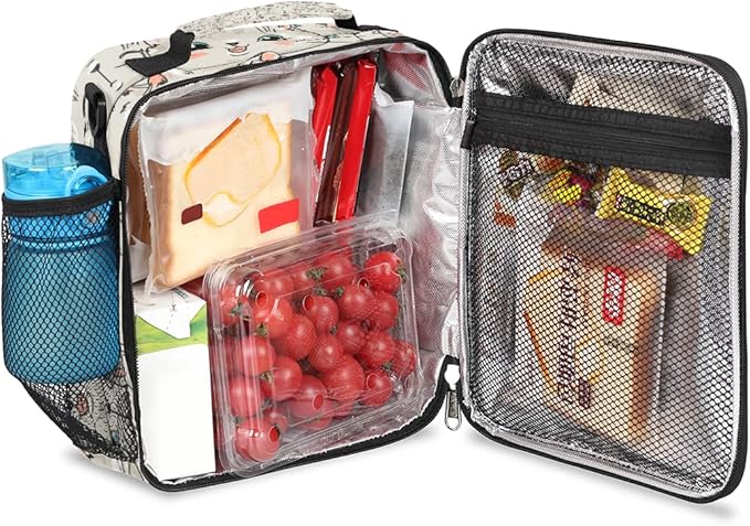 cfpolar Insulated Lunch Bags Animal Kitten Cats Lunch Box for Men Boys Girls Reusable Mini Cooler Lunch Tote Lunchbox Thermal Meal Tote Kit with Shoulder Strap for Work School Picnic