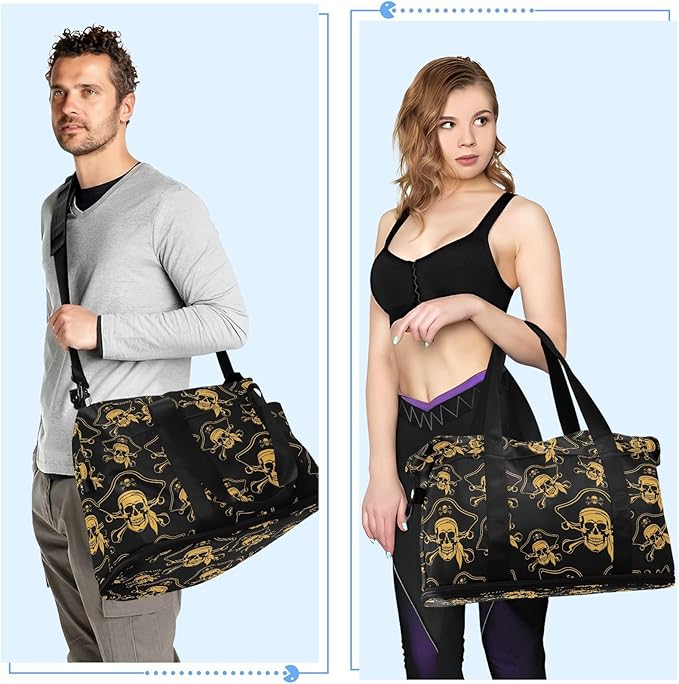 Women's Weekender Duffle Bag for Travel and Gym with Toiletry and Shoes Compartment