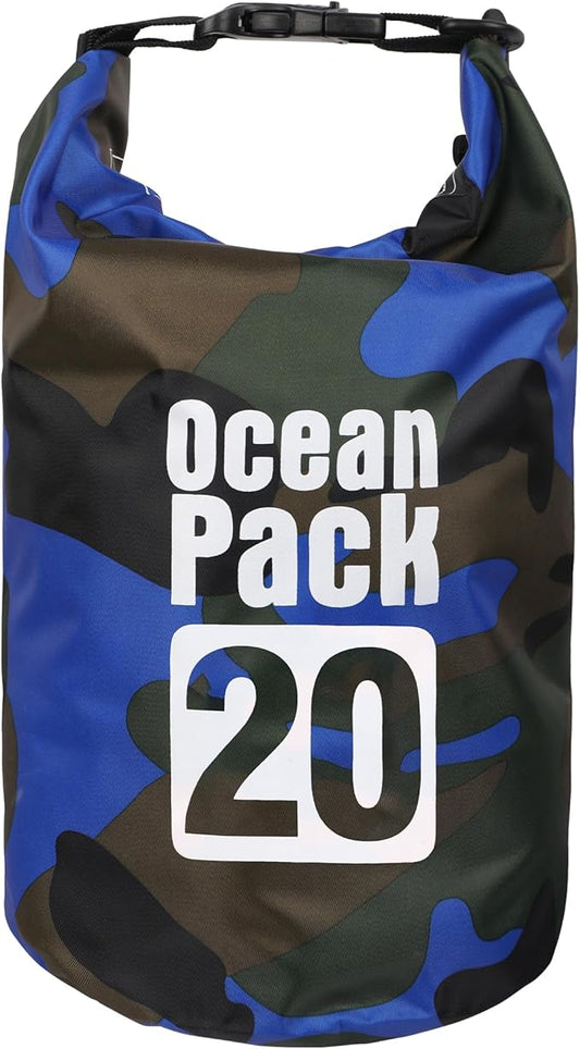 Dry Bag Waterproof for Women Men,20L Rolled Lightweight Dry Storage Bag Backpack with Phone Case for Travel,Swimming,Boating, Kayaking,Camping & Beach,Blue