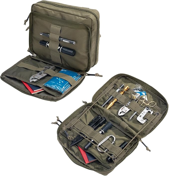 EXCELLENT ELITE SPANKER Tactical Molle Admin Pouch Utility Organizer EDC Medical Bag Utility EDC Tool Pouch with Shoulder Strap Attachment Pouches Waist Bag