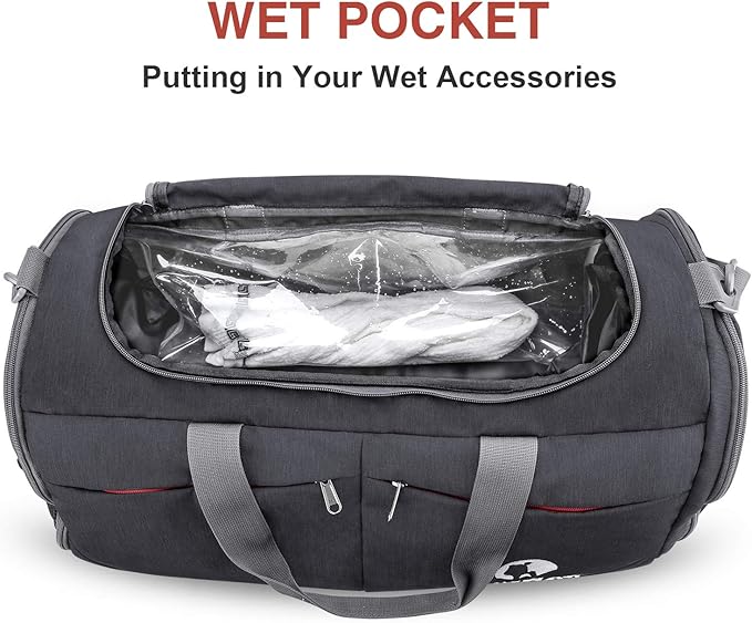 Canway Sports Gym Bag, Travel Duffel bag with Wet Pocket & Shoes Compartment for men women, 45L/40L, Lightweight