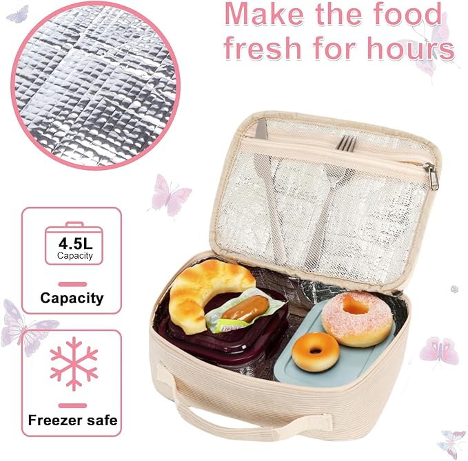 CAMTOP Lunch Box Kids Insulated Lunch Bag Small Cooler Thermal Meal Thermal lunchbox for Girls Boys School Picnics